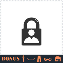 Authenticate icon flat