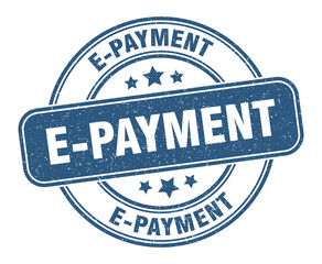 e-payment stamp. e-payment label. round grunge sign