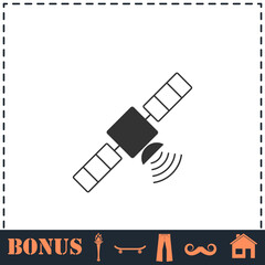 Satelite icon flat
