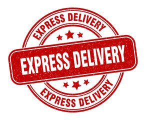 express delivery stamp. express delivery label. round grunge sign