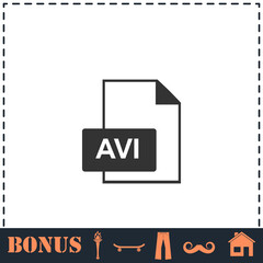AVI icon flat