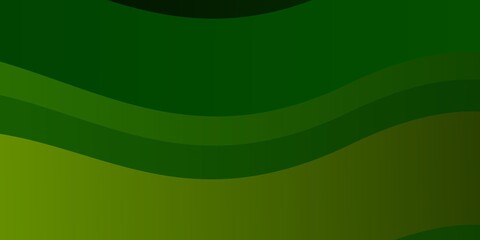 Light Green, Yellow vector background with bent lines.