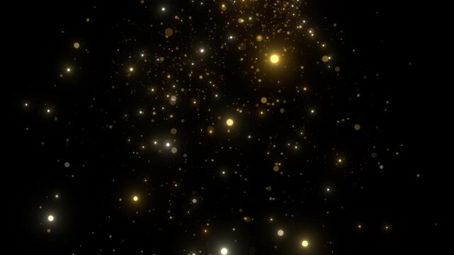 golden logo animation particles trail
