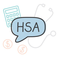 Fototapeta premium HSA (health savings account) medical concept- vector illustration