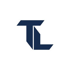 Initial letter TL logo isolated on white background