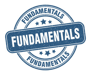 fundamentals stamp. fundamentals label. round grunge sign