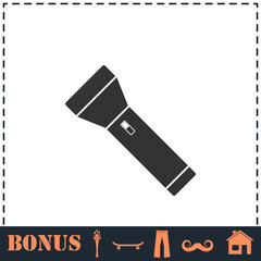 Flashlight icon flat