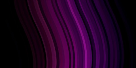 Fototapeta premium Dark Purple vector texture with curves.