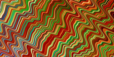 Light Multicolor vector pattern with curves.