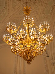 Luxurious antique bronze chandelier - candlestick