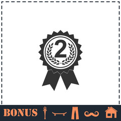 Award medals icon flat