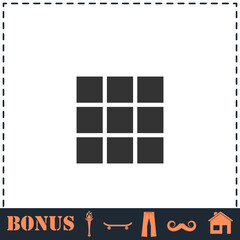 Building block icon flat