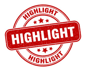 highlight stamp. highlight label. round grunge sign