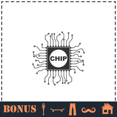 Chip icon flat