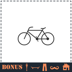 Fototapeta premium Bicycle icon flat