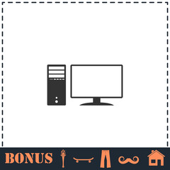 PC icon flat
