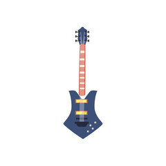 guitar electric instrument flat style icon vector design