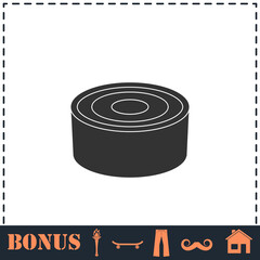 Tin can icon flat