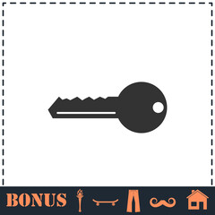 Key icon flat