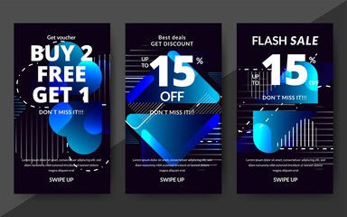Flash sale discount banner template promotion, end of season special offer banner, template design for media promotions and social media promo, vector illustration.