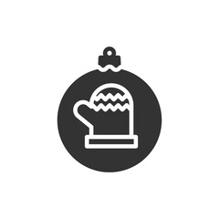 Christmas ball icon isolated on white background. Christmas bauble symbol modern, simple, vector, icon for website design, mobile app, ui. Vector Illustration