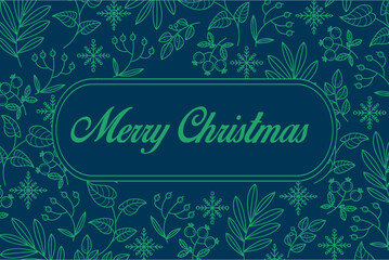 Merry Christmas template.  greeting card or invitation