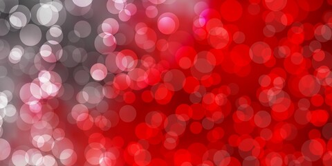 Light Red vector background with spots.