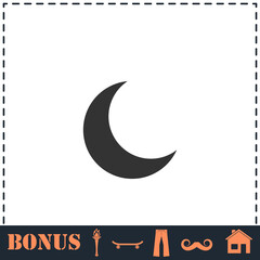 Moon icon flat