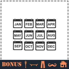 Calendar icon flat