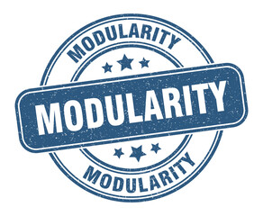 modularity stamp. modularity label. round grunge sign