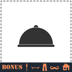 Covered Food icon flat