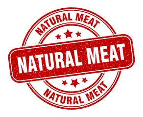 natural meat stamp. natural meat label. round grunge sign