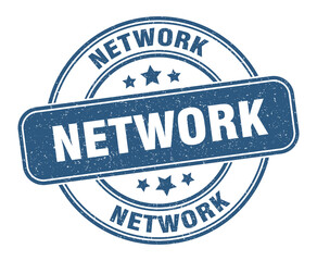 network stamp. network label. round grunge sign