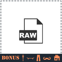 Raw icon flat