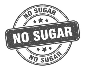 Obraz premium no sugar stamp. no sugar label. round grunge sign