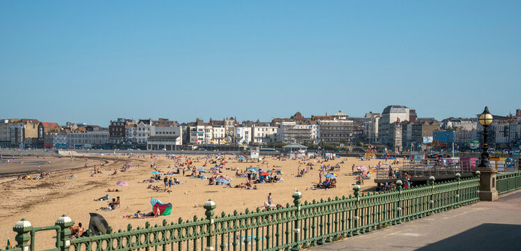 Margate, Kent, England, UK. 2020. Old town Margate and the main beach sands.