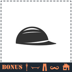 Helmet icon flat