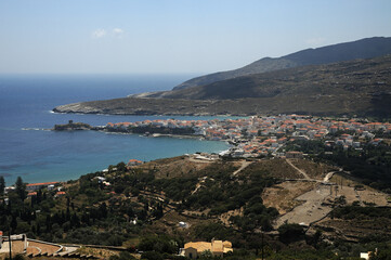 Fototapeta na wymiar View of Andros town, Andros island, Cyclades, Greece