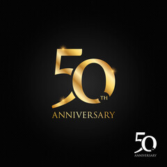 50 years anniversary logo, icon and symbol vector illustration
