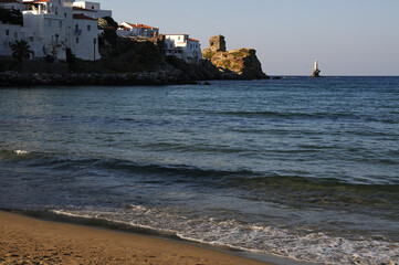 View of Andros town, Andros island, Cyclades, Greece