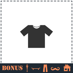 Tshirt icon flat