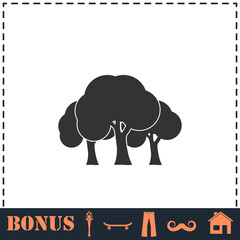 Forest icon flat