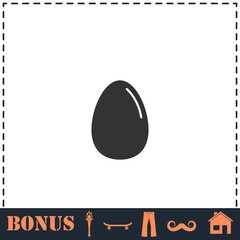 Egg vector icon flat