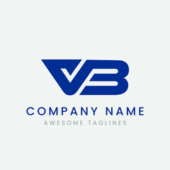 initial VB BV Logo Design.  