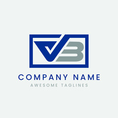 initial VB BV Logo Design.  