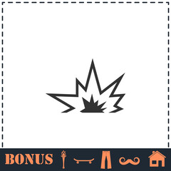 Explosion icon flat