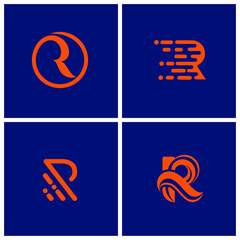 illustration awesome letter R vector graphic