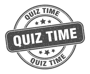 Fototapeta premium quiz time stamp. quiz time label. round grunge sign