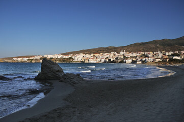 View of Andros town, Andros island, Cyclades, Greece