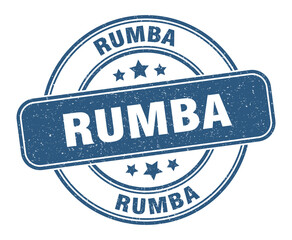 rumba stamp. rumba label. round grunge sign